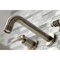 Kingston Brass KS8128ML Milano 2-Handle 8" Wall Mount Bathroom Faucet, Brushed Nickel KS8128ML - alternate 2
